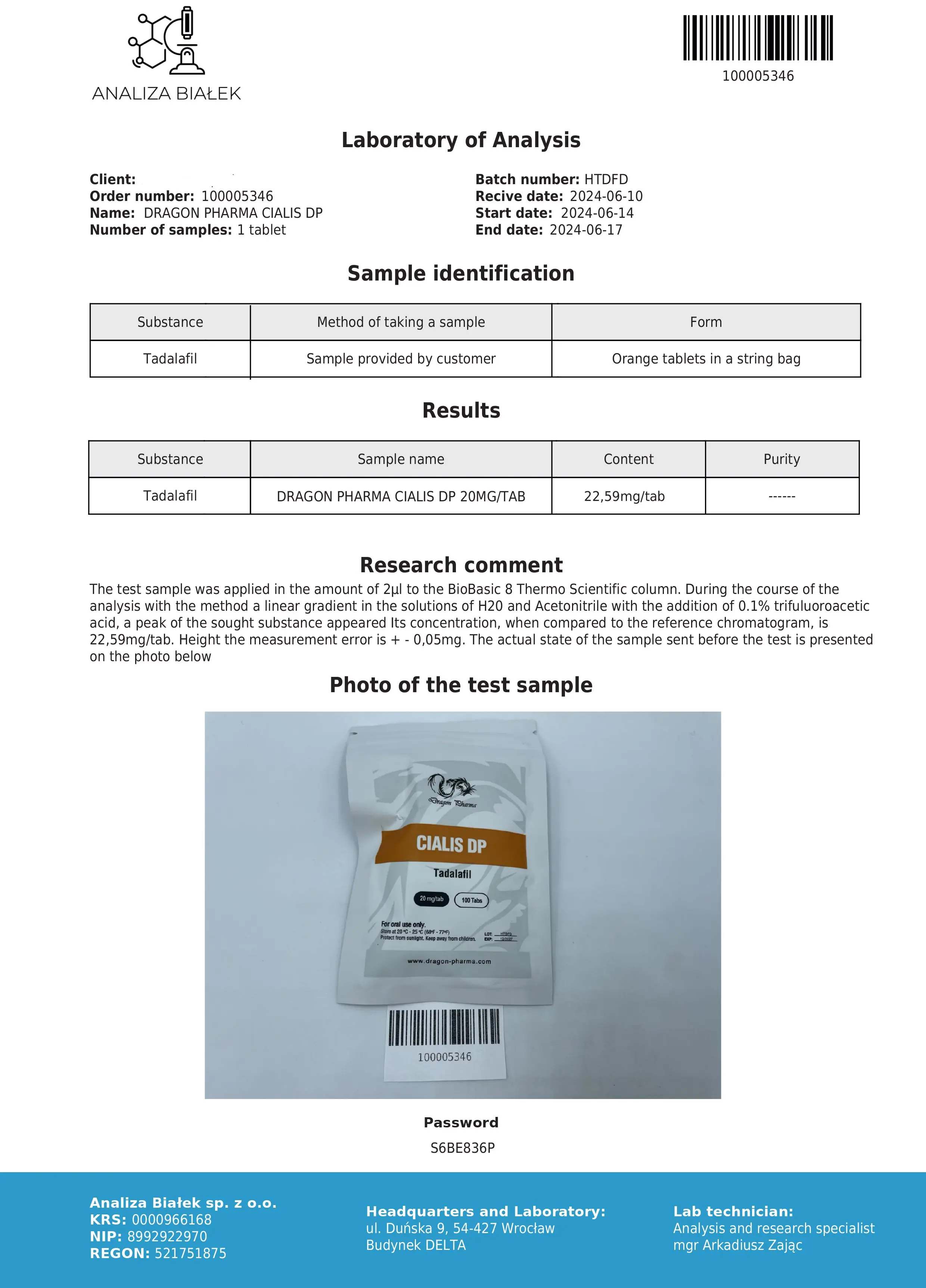 Cialis Lab Test June 2024