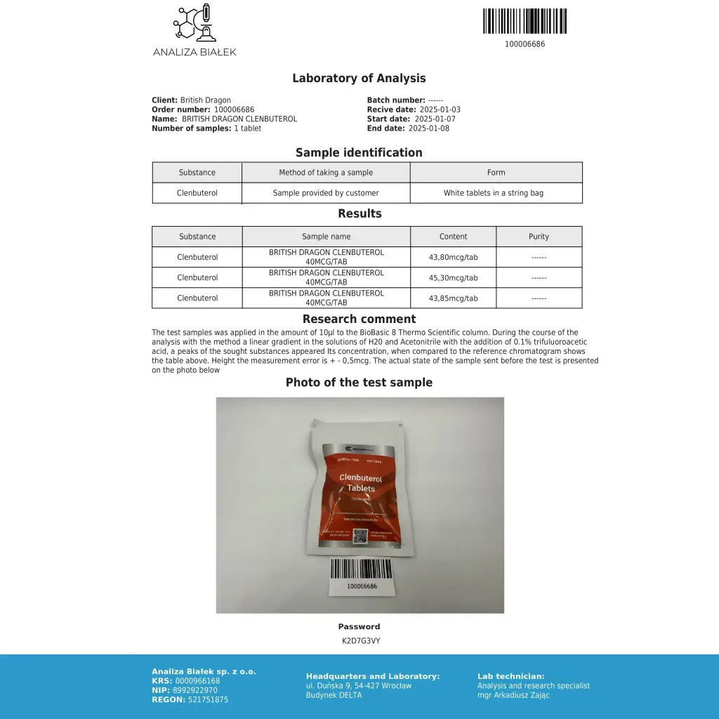 Clenbuterol Tablets for sale