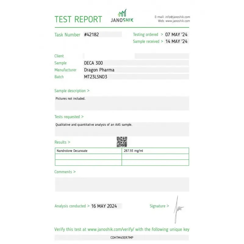 Deca 300 Lab Test