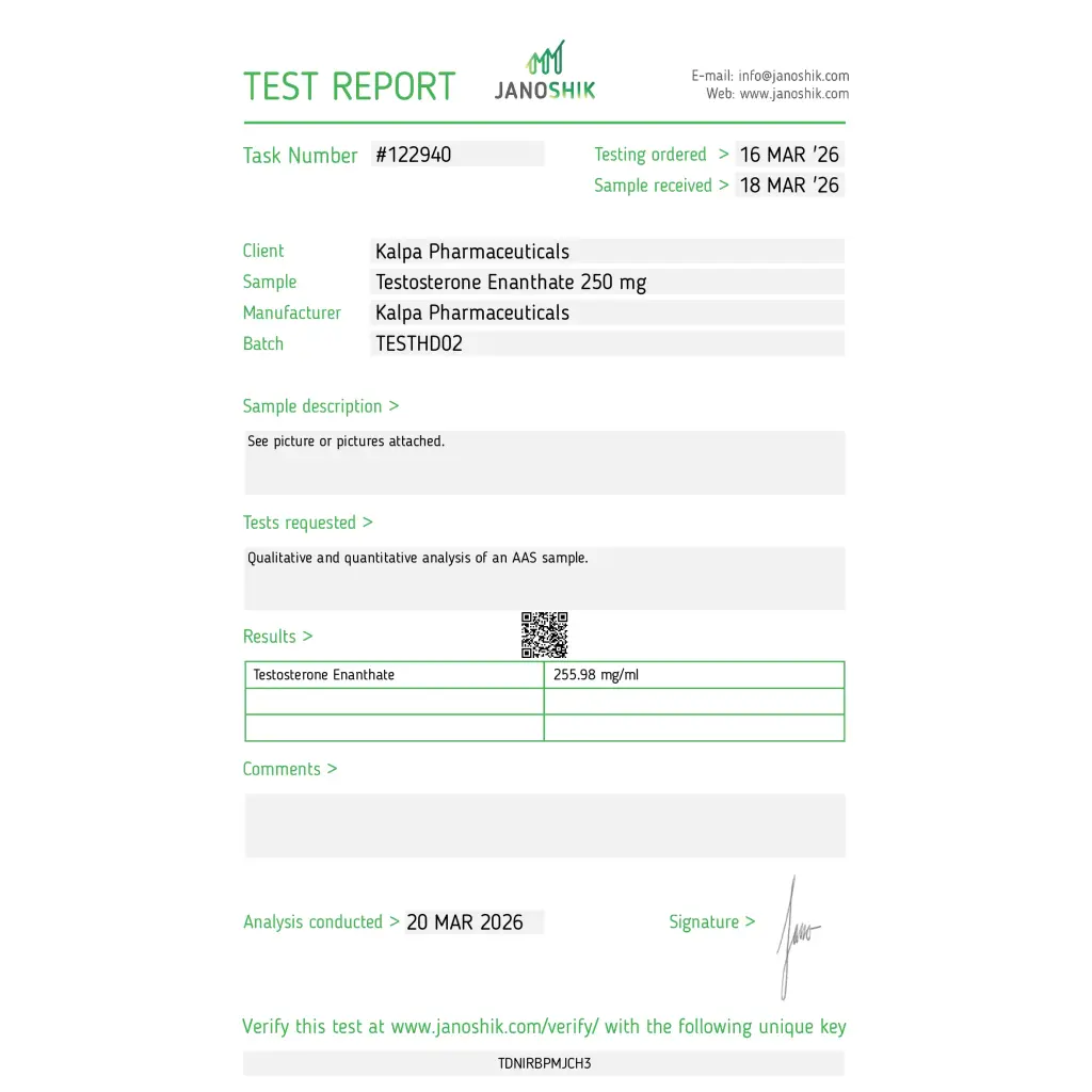 Testoxyl Enanthate 250 (Testosterone Enanthate)